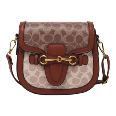 Shopping Retro Cross-body Saddle Bag Patchwork Color One-shoulder Handbag Female