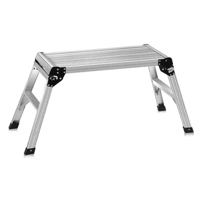 Folding Step Stool Aluminum Platform w/ Anti-slip Surface and Pads