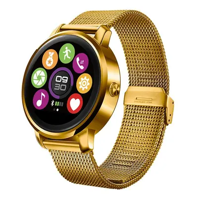 (Gold) Smart Bluetooth Music Watch Pedometer Heart Rate Monitor Remote Camera for Android IOS