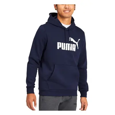 PUMA mens Essentials Big Logo Fleece Hoodie Hooded Sweatshirt Peacoat