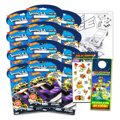 Hot Wheels Imagine Ink Coloring Book Set for Kids - Pack No-Mess Ma