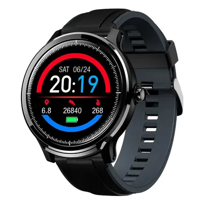 (Black) 1.3 inch Full Touch Screen Heart Rate Blood Oxygen Monitor Customized Watch Face Multi-s