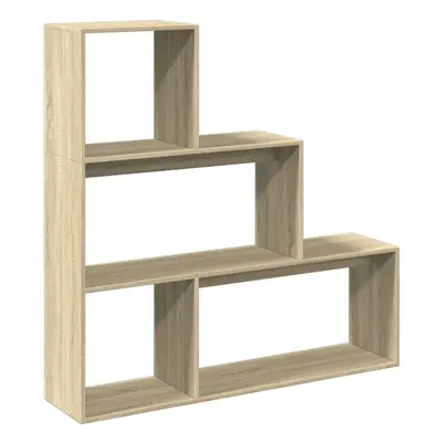 (sonoma oak, x x cm) vidaXL Room Divider Bookcase Bookshelf 4-Tier Shelf Book Rack Engineered Wo