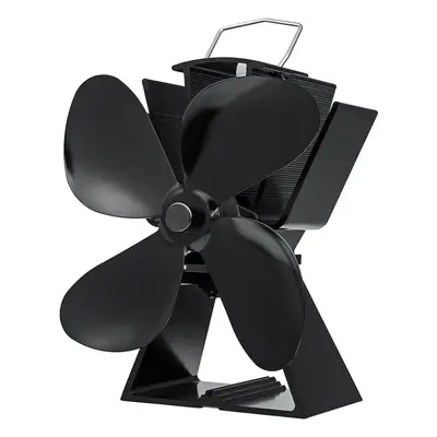 (EQ3-NK(4BL)) Inch Quiet Mini Blades EQ3-NK Stove Fan Fireplace Fire Heat Power Saving Ecofan