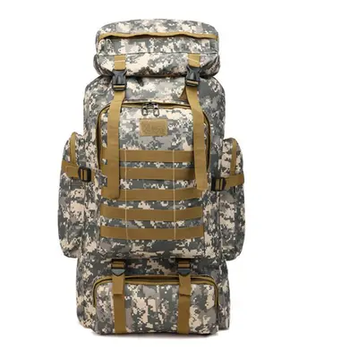 (camouflage 1) 80L Molle Tactical Bag Outdoor Traveling Camping Hiking Military Rucksacks Backpa