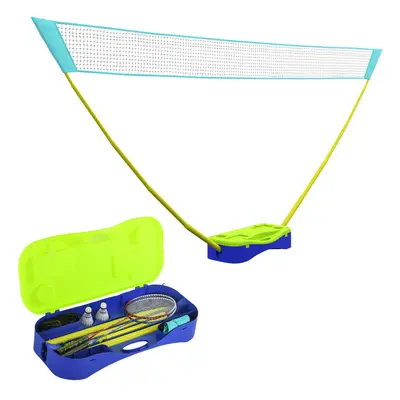 SPORTNOW Portable Badminton Net Set w/ Volleyball Net, Rackets, Shuttlecocks