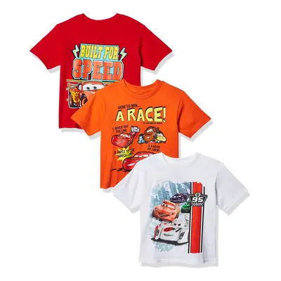 Disney Boys' Toddler Cars Three-Pack T-Shirt Multicolor T