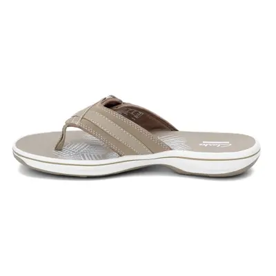 Clarks Women's Breeze Sea Flip-Flop Taupe Synthetic