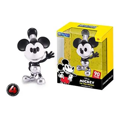 Jada Toys Metalfigs Disney The True Original Mickey Steamboat Willie Diecast Figure, 4", Silver