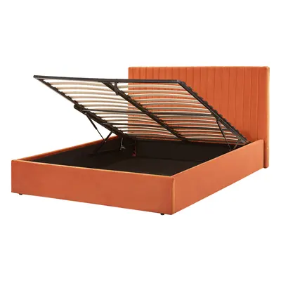 Ottoman Bed Velvet VION x cm (EU King Size) Orange