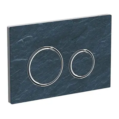 Geberit Sigma21 Toilet Dual Flush Plate Mustang Slate Stone/Chrome 115.884.JM.1