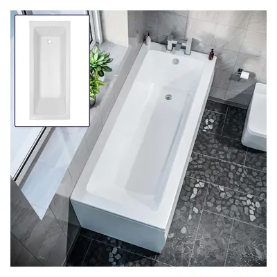 Standard Bath Tub Square Single Ended 1700mm x 700mm Bath With Legs