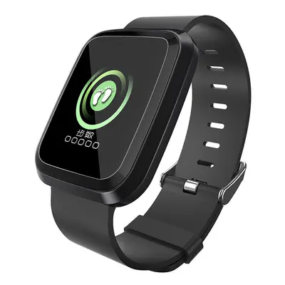 (Black) 24-hour Heart Rate IP68 Brightness Control Sport Mode Multi-language Smart Watch