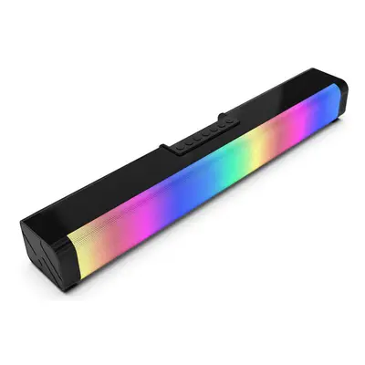 Bluetooth Speaker Soundbar Stereo Home 20W Theater Soundbar Rectangle RGB Colorful Bluetooth Spe