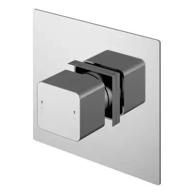 Empire Square Concealed Thermostatic Temperature Control Shower Valve - Chrome - Balterley