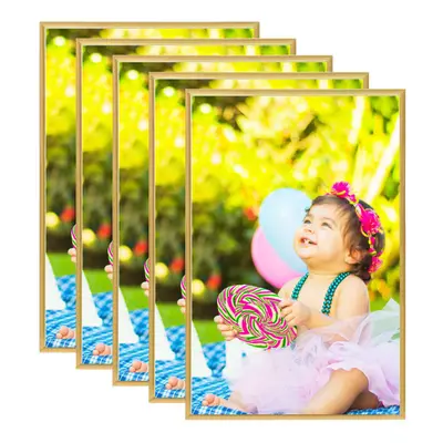 vidaXL 5x Photo Frames Collage for Wall Gold 70x90 cm MDF Picture Poster Frame