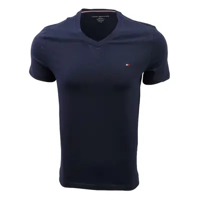 Tommy Hilfiger Men's Slim Fit V-Neck T-Shirt (Medium Navy)