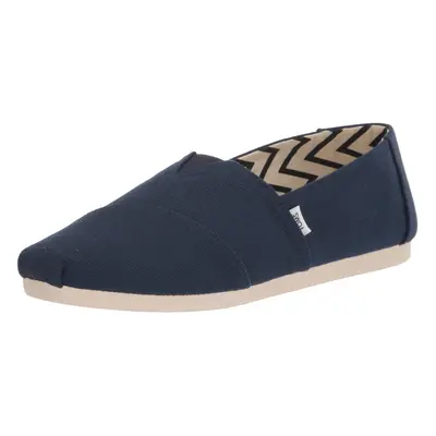 TOMS Men's Alpargata Loafer Flat Navy Recycled Cotton Canvas 8.5