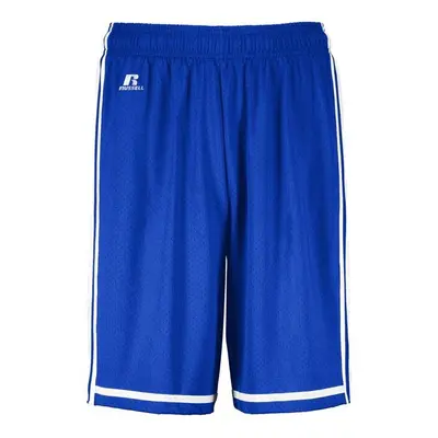 Russell 4B2VTM.ROW.S Adult Legacy Basketball Shorts, Royal & White - Small