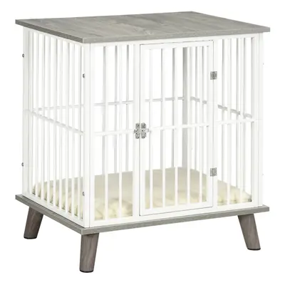 PawHut Dog Crate Furniture, Indoor Dog Kennel Side End Table, 64.5x48x70.5 cm