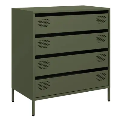 (green) vidaXL Sideboard Side Cabinet Storage Cupboard Highboard Cold-rolled Steel