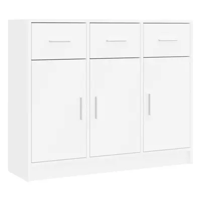 (white) vidaXL Sideboard Storage Cabinet Side Board Highboard Cupboard Engineered Wood