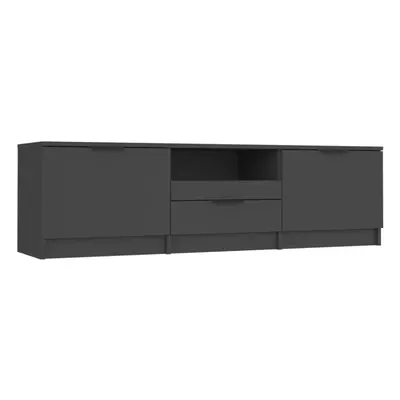 (black) vidaXL TV Cabinet Engineered Wood Living Room Indoor Media Unit Multi Colours