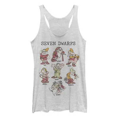 Disney Junior's Princess Dwarf Grid Tri-Blend Racerback Layering Tank