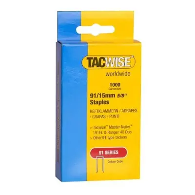 Tacwise Type / mm Galvanised Narrow Crown Staples, Pack of 1,000