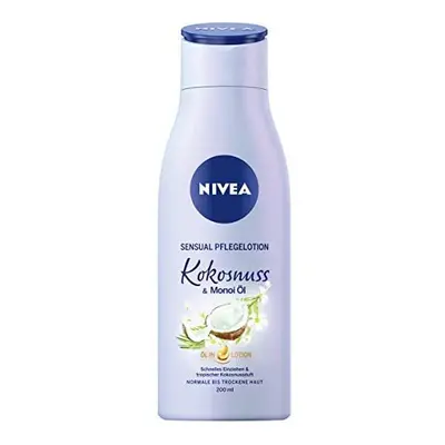 NIVEA Body Sensual Body Lotion Coconut & Monoi Oil Pack of (1 x ml) Quick Absorbing Body Lotion 