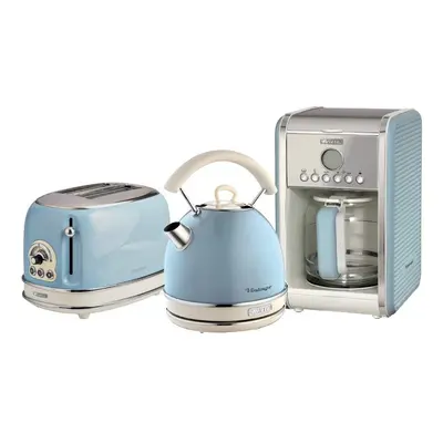 Ariete ARPK15 Retro Style Dome Kettle, Slice Toaster and Filter Coffee Machine Set, Vintage Desi