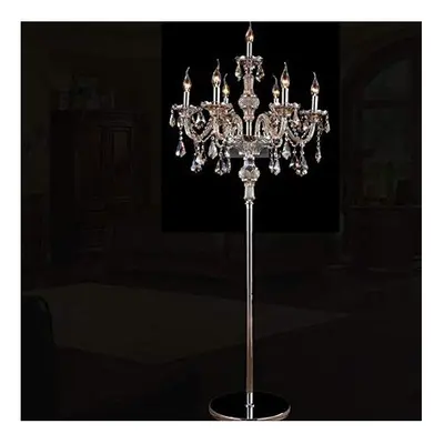 (7 Arms Floor Lamp) Genuine K9 Crystal Chandelier Champagne 2, 5, 6, 7, 8,10,12,15, 18, Arms