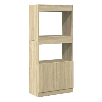 (sonoma oak, x x cm) vidaXL Highboard Sideboard Storage Organiser Cabinet Cupboard Engineered Wo