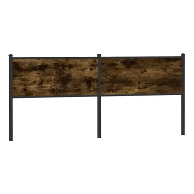 (smoked oak, cm) vidaXL Headboard Bedroom Bed Headboard Bed Header Engineered Wood and Steel