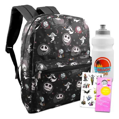 DISNEY Nightmare Before Christmas Backpack for Kids - Bundle with