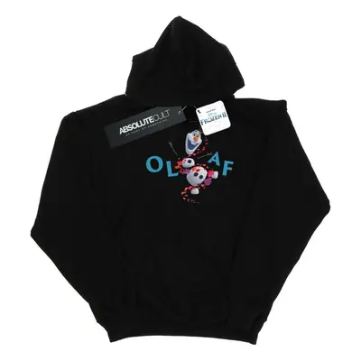 (M, Black) Disney Womens/Ladies Frozen Olaf Leaf Jump Hoodie