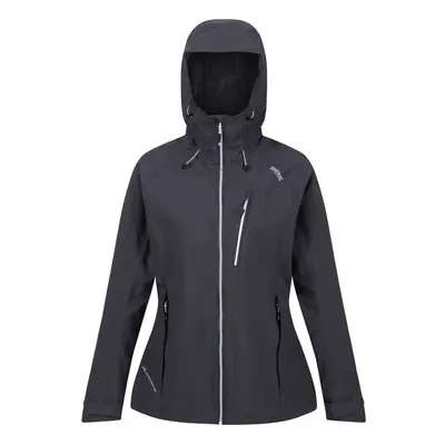 (10 UK, Seal Grey/White) Regatta Womens/Ladies Birchdale Waterproof Shell Jacket