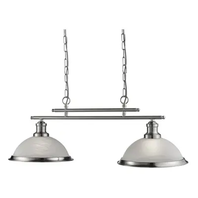 Bistro Light Industrial Satin Silver Bar Pendant