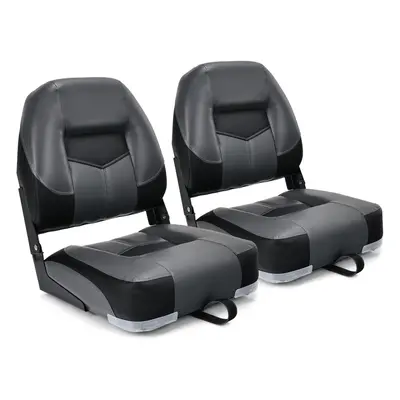 Set of Folding Low-Back Boat Chair Ergonomic Fishing Yacht Seat