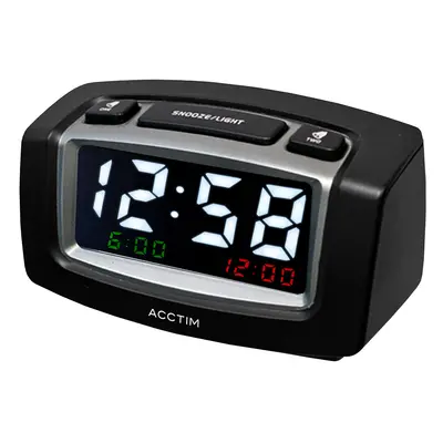 Acctim Celeus USB Smart Connector? Digital Alarm Clock in Black