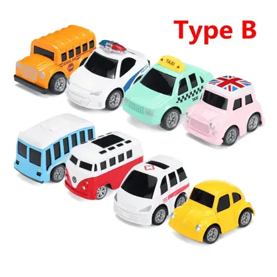 (8PCS Pull Back Public Transportation Toy Cars) Children Nordic Packing Scene Mat Game Pad /Clim