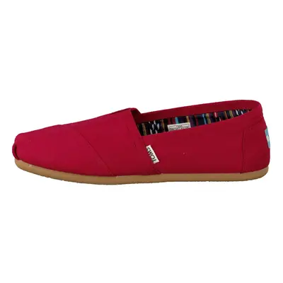 TOMS Women's Espadrille Loafer Flat Red Canvas