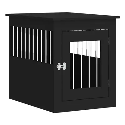 (black, x x cm) vidaXL Dog Crate Furniture Pet Doghouse Dog Kennel Dog Cage Engineered Wood