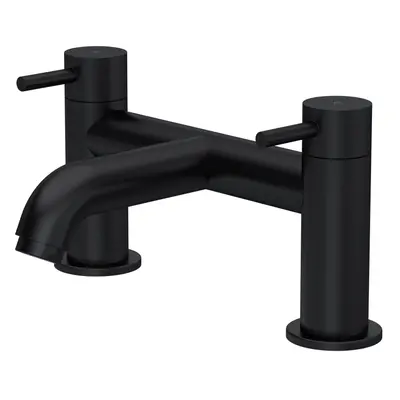 Round Minimalist Deck Mounted Bath Filler Tap - Matt Black - Balterley