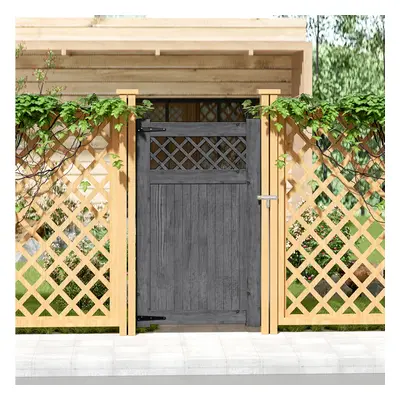 (90*150cm) Rhombus Garden Wood Fence Gate, Grey