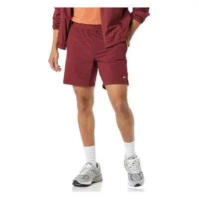 Men's Performance Stretch Woven 7" Training Short, Burgundy, Small