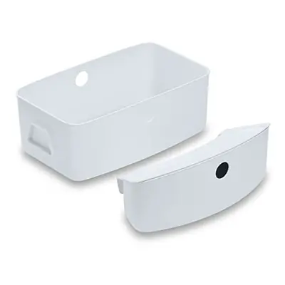 Alpha+ Storage Box Set, White - Set of Click On Organising Boxes for Highchair, Practical Storag