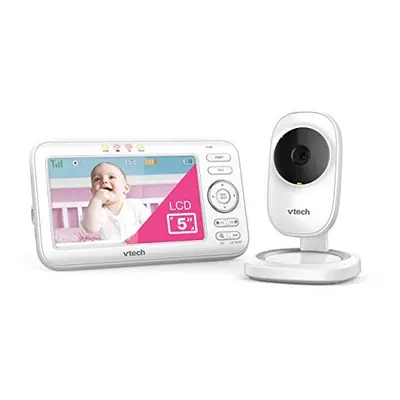 LM808-1W Video Baby Monitor with 1000ft Long Range, Auto Night Vision, 5â Screen, 2-Way Audio 