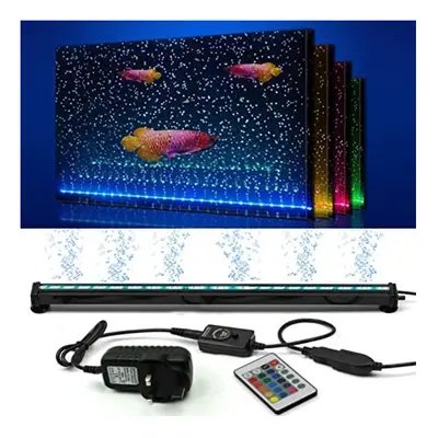 NEWNEN Fish Tank Light Waterproof Aquarium Lights Remote Control LED Color Changing,Air Bubble l