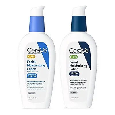 ceraVe Facial Moisturizing Lotion 3oz AMPM Bundle